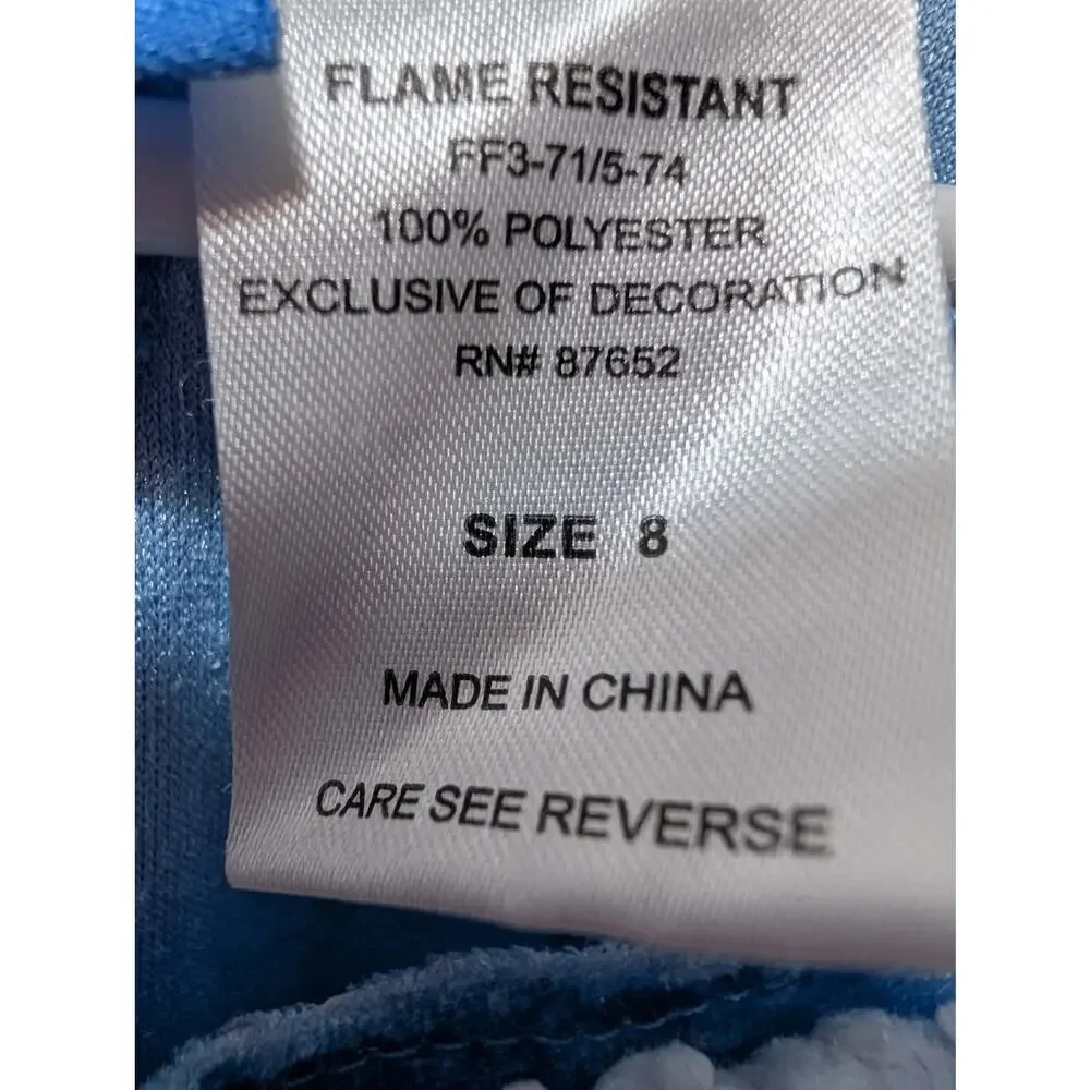 Disney Frozen Elsa Girls Blue Princess Dress Cosplay Halloween Costume Size 8